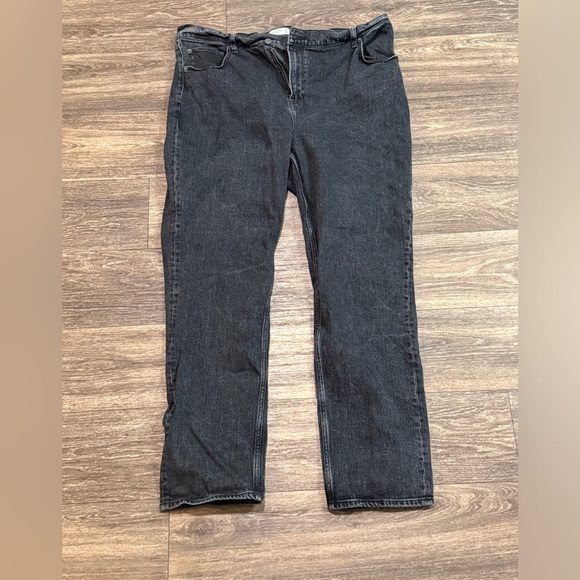The 90s Slim Straight Ultra High Rise Black Jeans Abercrombie & Fitch - Picture 2 of 7